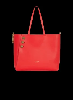 Discount Embl&egrave;me Grained Leather Tote Bag Women Tote Bags|Shoulder Bags
