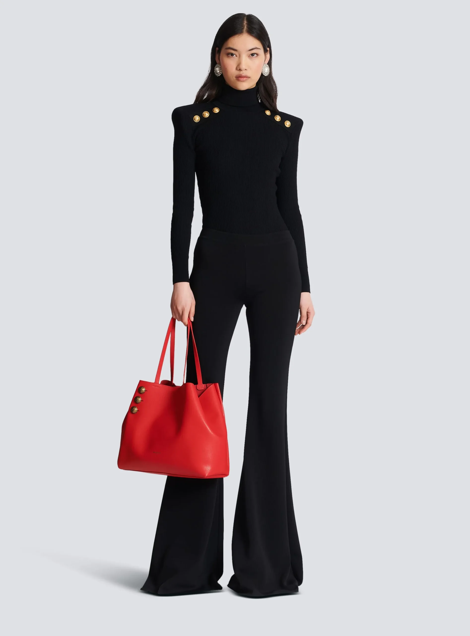 Discount Emblème Grained Leather Tote Bag Women Tote Bags|Shoulder Bags