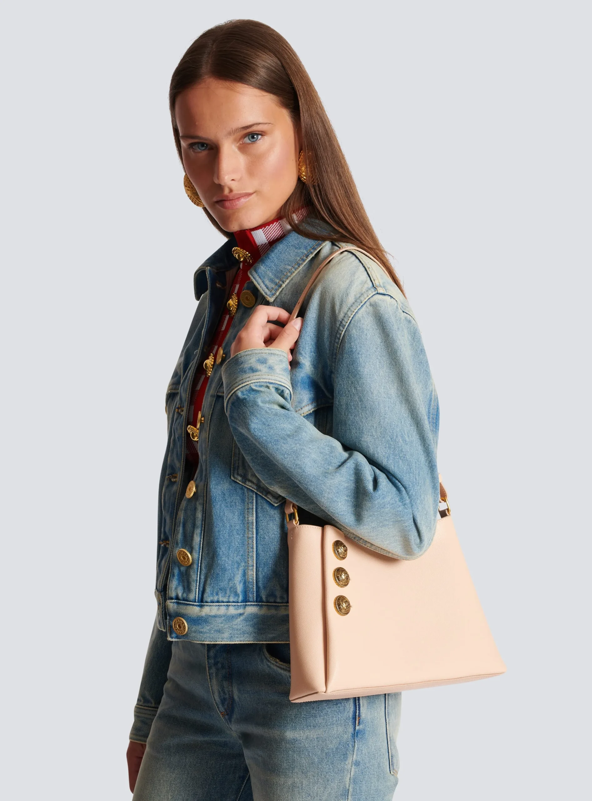 Clearance Emblème Handbag In Grained Leather Women Shoulder Bags|Handbags