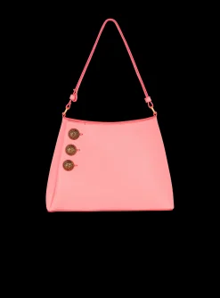 Shop Embl&egrave;me Handbag In Grained Leather Women Shoulder Bags|Handbags