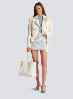 Discount Embl&egrave;me Leather Tote Bag Women Tote Bags|Shoulder Bags