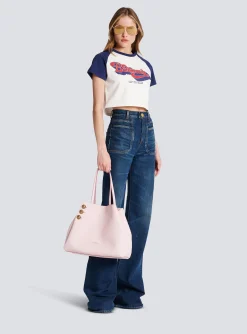 Online Embl&egrave;me Leather Tote Bag Women Tote Bags|Shoulder Bags