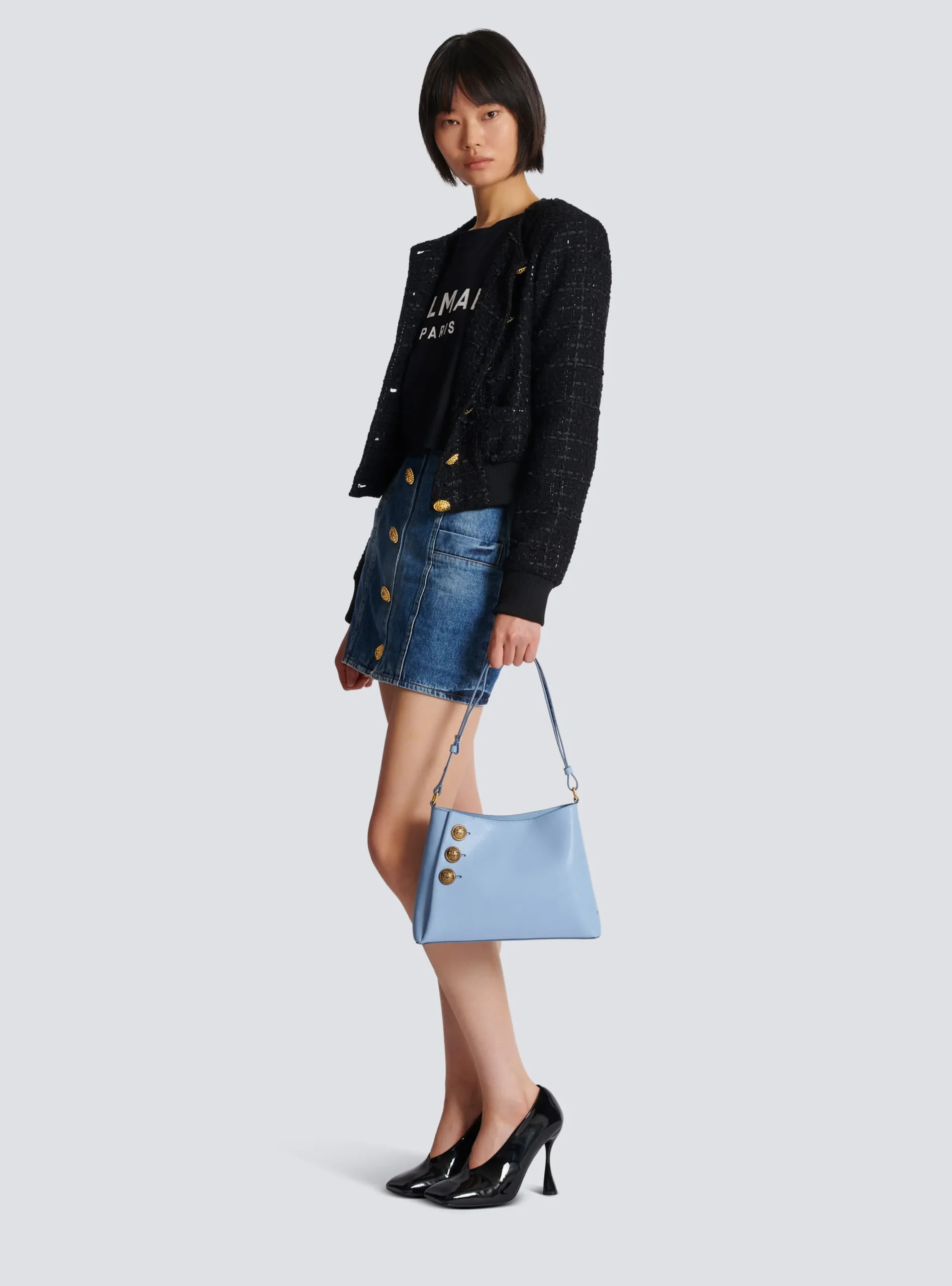 Best Emblème Shoulder Bag In Grained Calfskin Women Shoulder Bags|Emblème Bags
