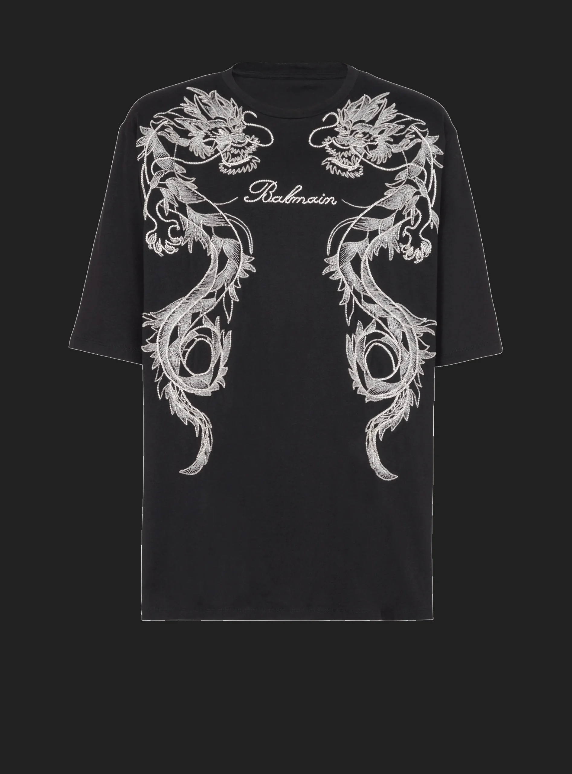 Cheap Embroidered Dragon T-shirt With Rhinestones T-Shirts