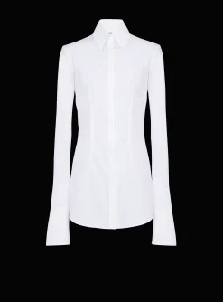 Best Sale Fitted Poplin Shirt Women Tops And Shirts