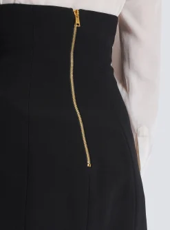 New Flared Double Crepe Tulip Skirt Women Skirts
