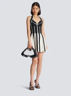 Best Flared Halterneck Knit Dress Women Dresses