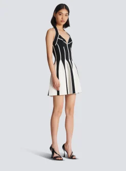 Best Flared Halterneck Knit Dress Women Dresses