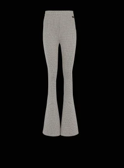 Fashion Flared Monogrammed Jacquard Trousers Women Trousers And Shorts
