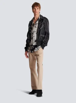 Online Flared Trousers In Gabardine Trousers And Shorts