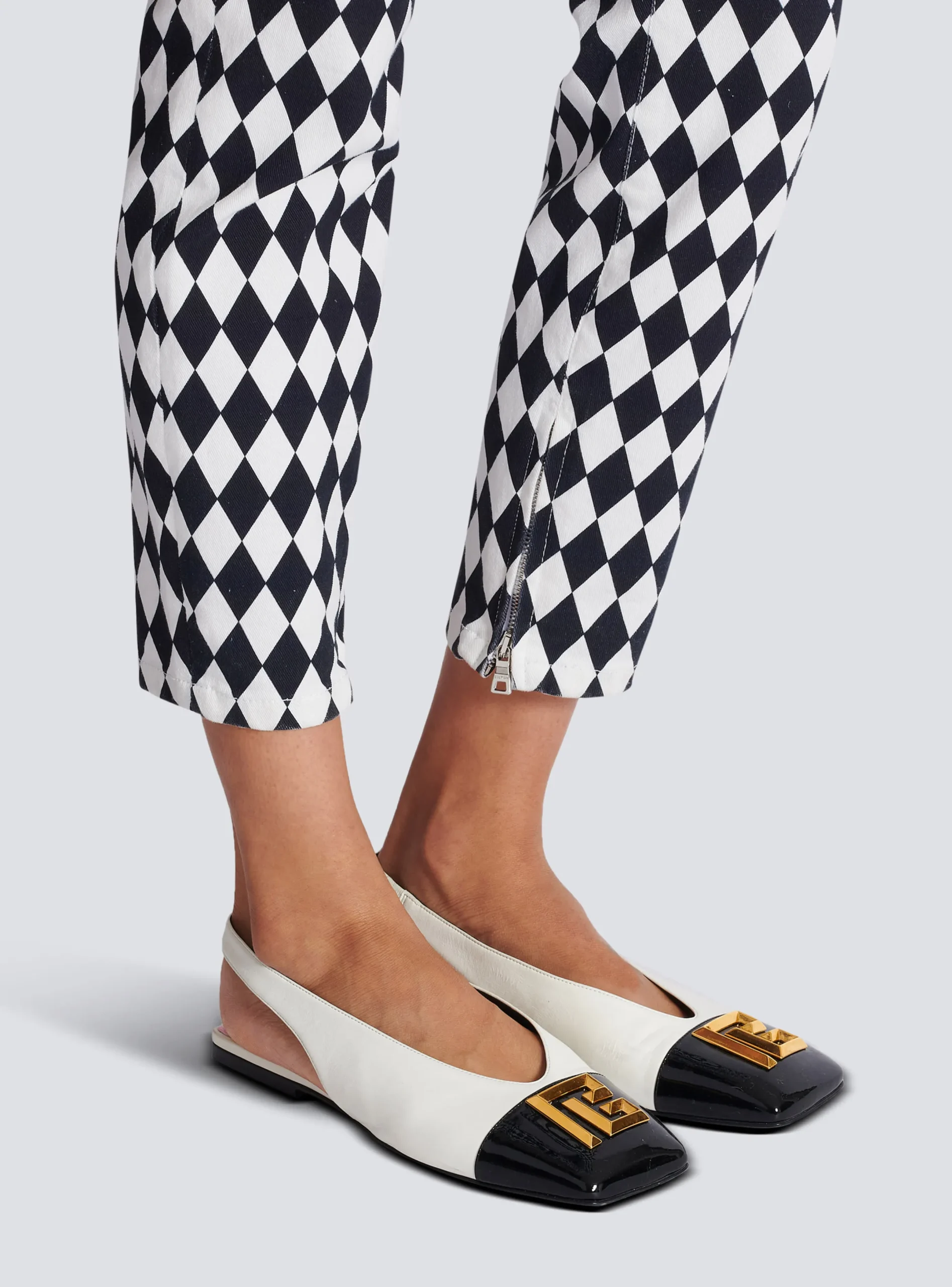Flash Sale Flat Eden Slingbacks In Two-tone Leather Women Flat Shoes