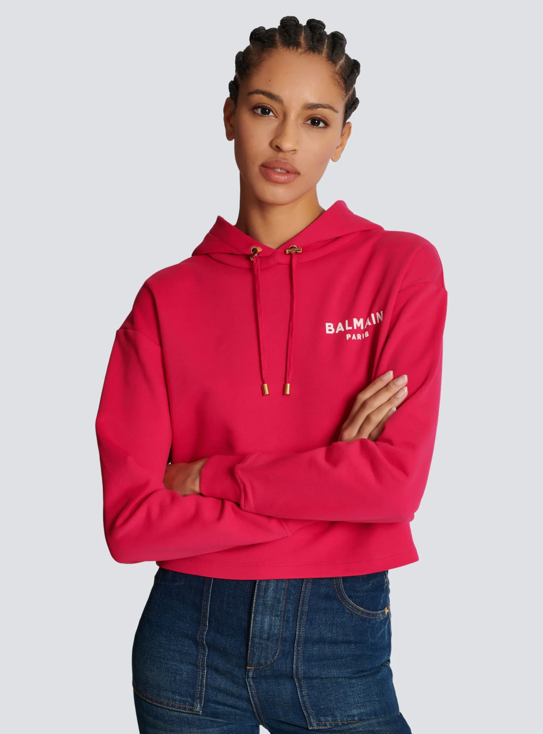 Clearance Flocked Paris Hoodie Women Sweatshirts