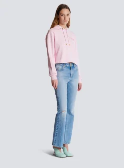 Fashion Flocked Paris Hoodie Women Sweatshirts