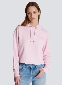 Fashion Flocked Paris Hoodie Women Sweatshirts