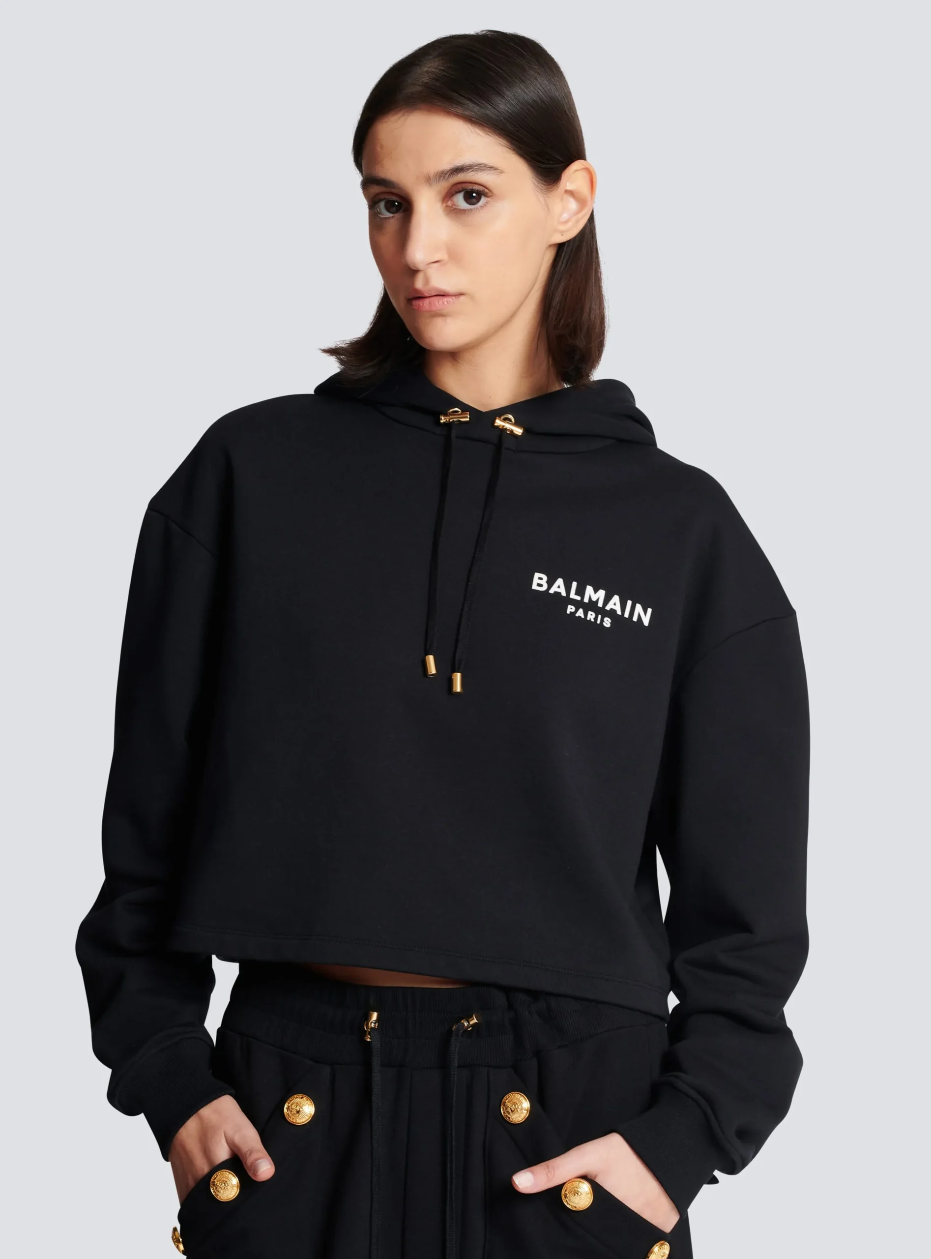 New Flocked Paris Hoodie Women Sweatshirts