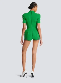 Flash Sale Flower-embroidered Playsuit Women Trousers And Shorts