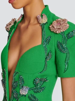 Flash Sale Flower-embroidered Playsuit Women Trousers And Shorts