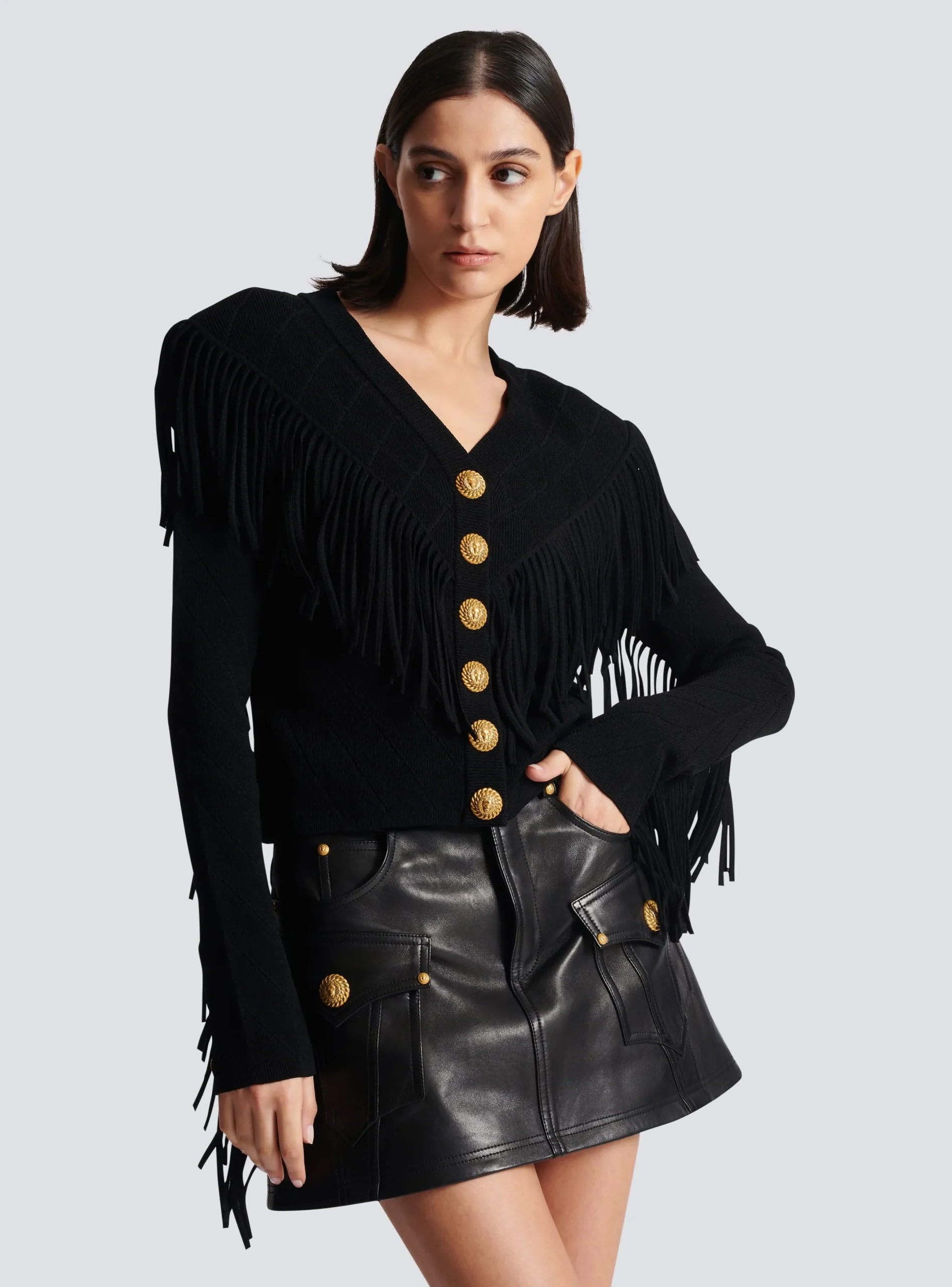 Online Fringed Fine Knit Cardigan Women Knitwear