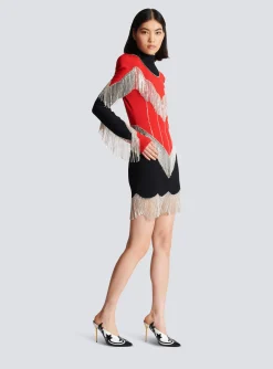 Discount Fringed Knit Dress Women Knitwear|Dresses