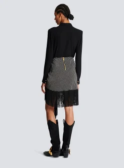 Cheap Fringed Silk Scarf Skirt Women Skirts