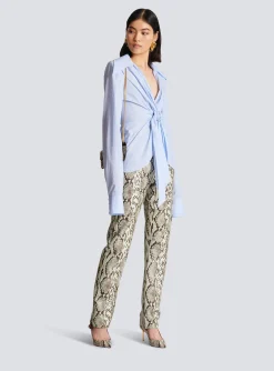New Gingham Tie Shirt Women Tops And Shirts