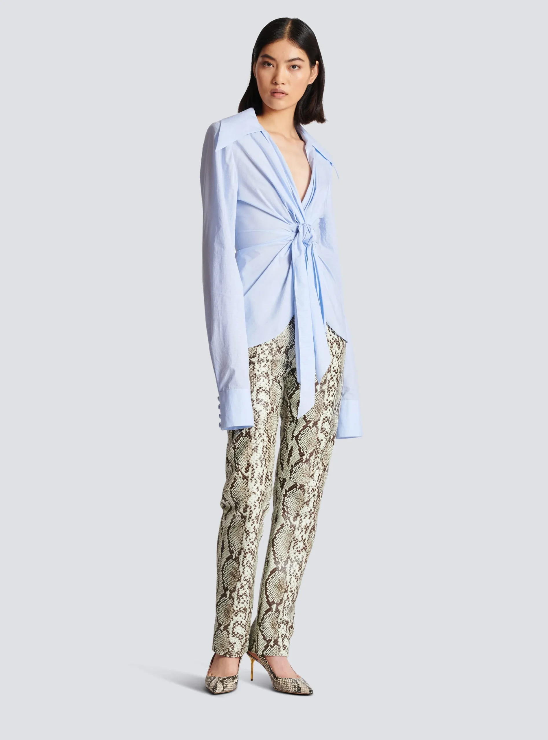 New Gingham Tie Shirt Women Tops And Shirts