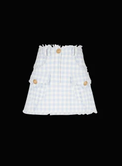 Best Gingham Tweed A-line Skirt Women Skirts