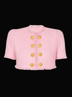 Best Gingham Tweed Jacket Women Jackets And Blazers