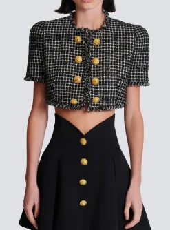 Online Gingham Tweed Jacket Women Jackets And Blazers