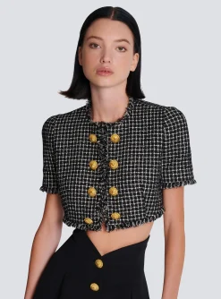 Online Gingham Tweed Jacket Women Jackets And Blazers
