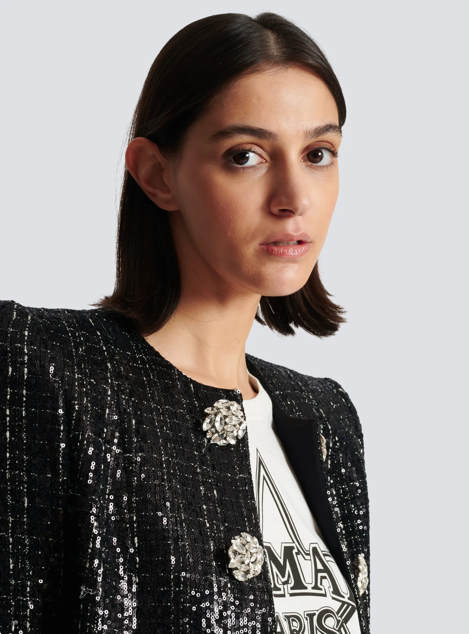 Online Glittery Tweed Jacket Women Jackets And Blazers