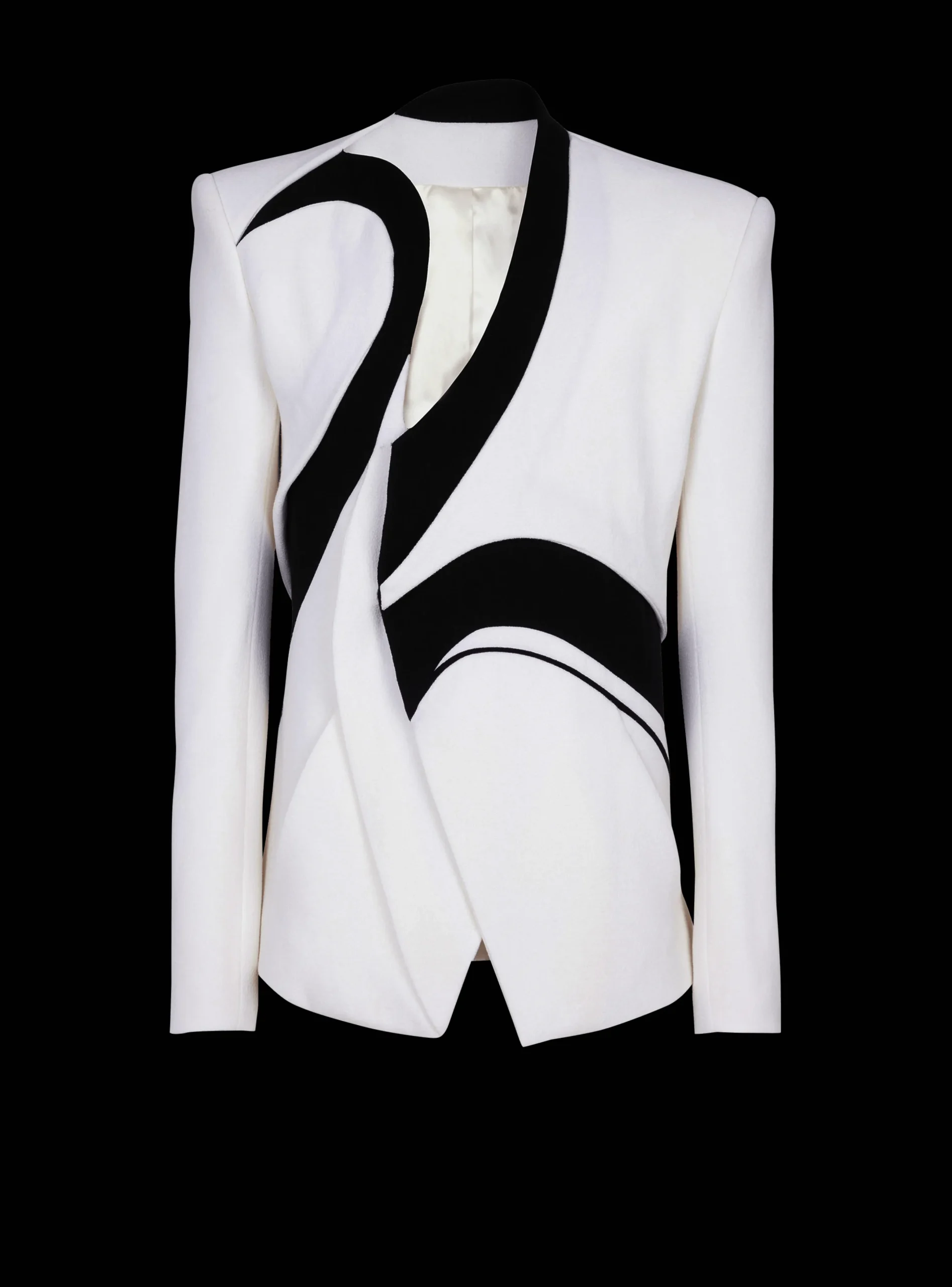 Clearance Graphic Double Crepe Blazer With Inserts Jackets And Blazers
