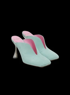 Shop Heeled Eden Mules In Suede Leather Women High Heels & Pumps