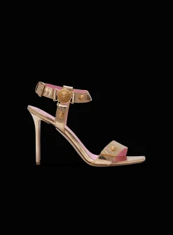 Cheap Heeled Eva Sandals In Mirrored Leather Women High Heels & Pumps