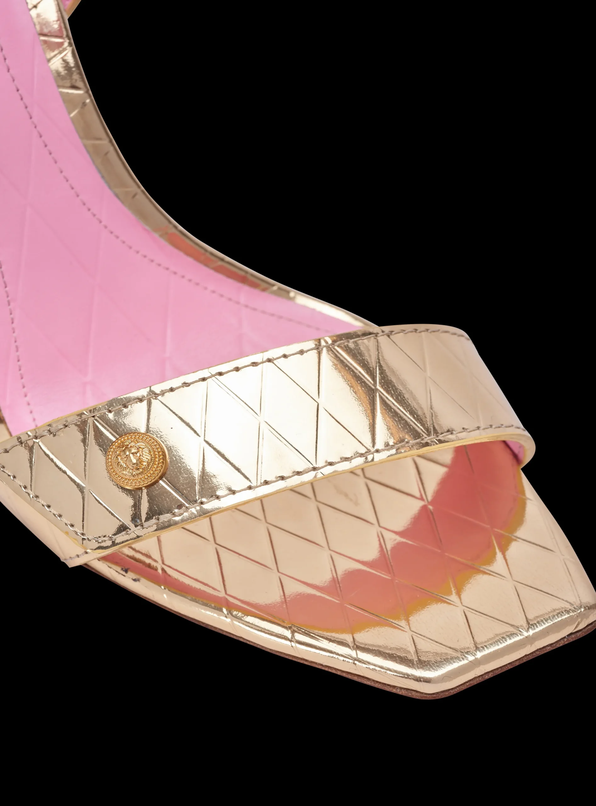 Cheap Heeled Eva Sandals In Mirrored Leather Women High Heels & Pumps