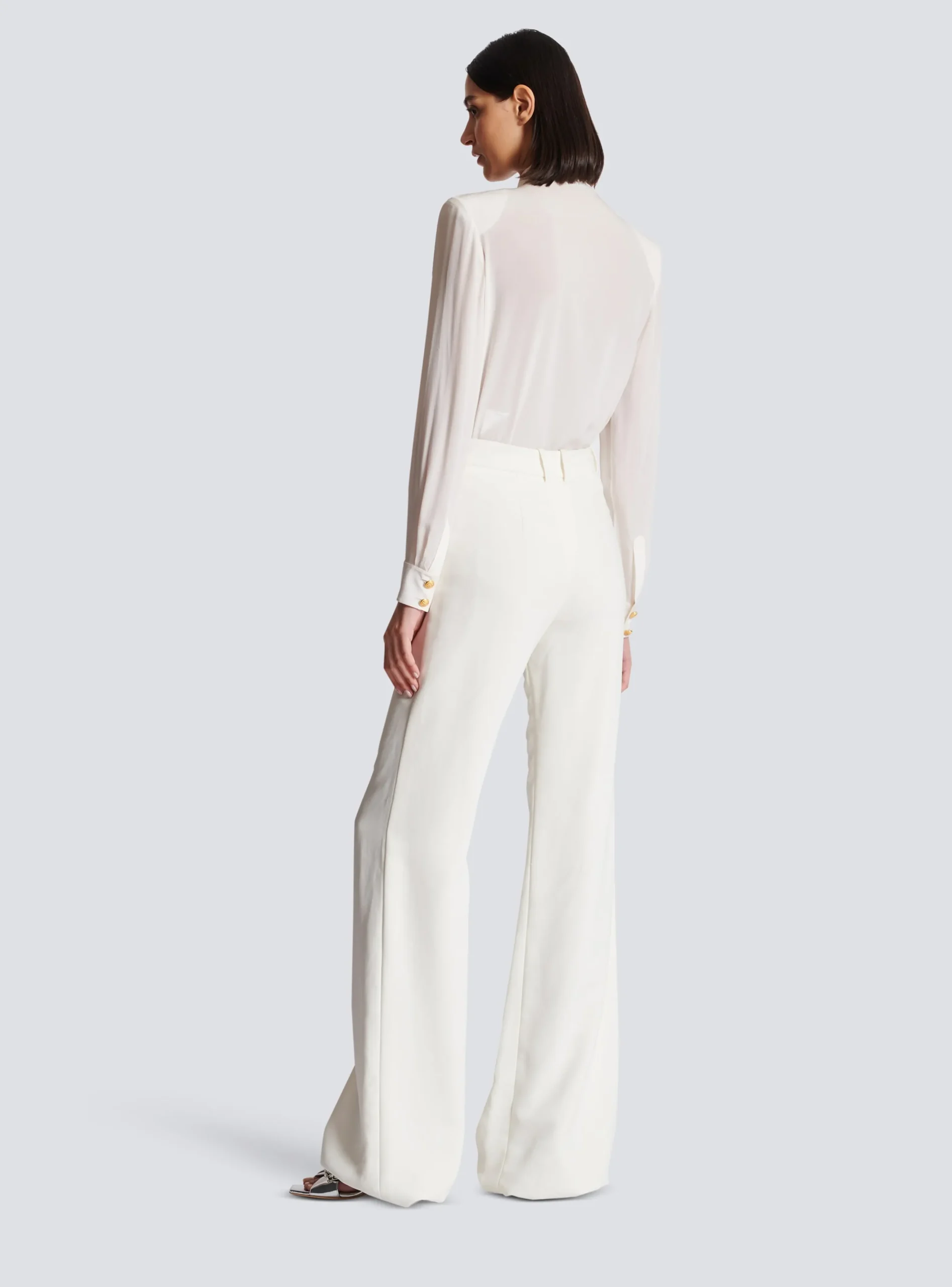 Clearance High-waisted Crepe Trousers Women Trousers And Shorts