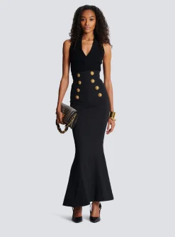 Shop High-waisted Long Skirt With Buttons Women Skirts