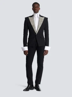 Sale Jacket With Crystal-embellished Collar Jackets And Blazers