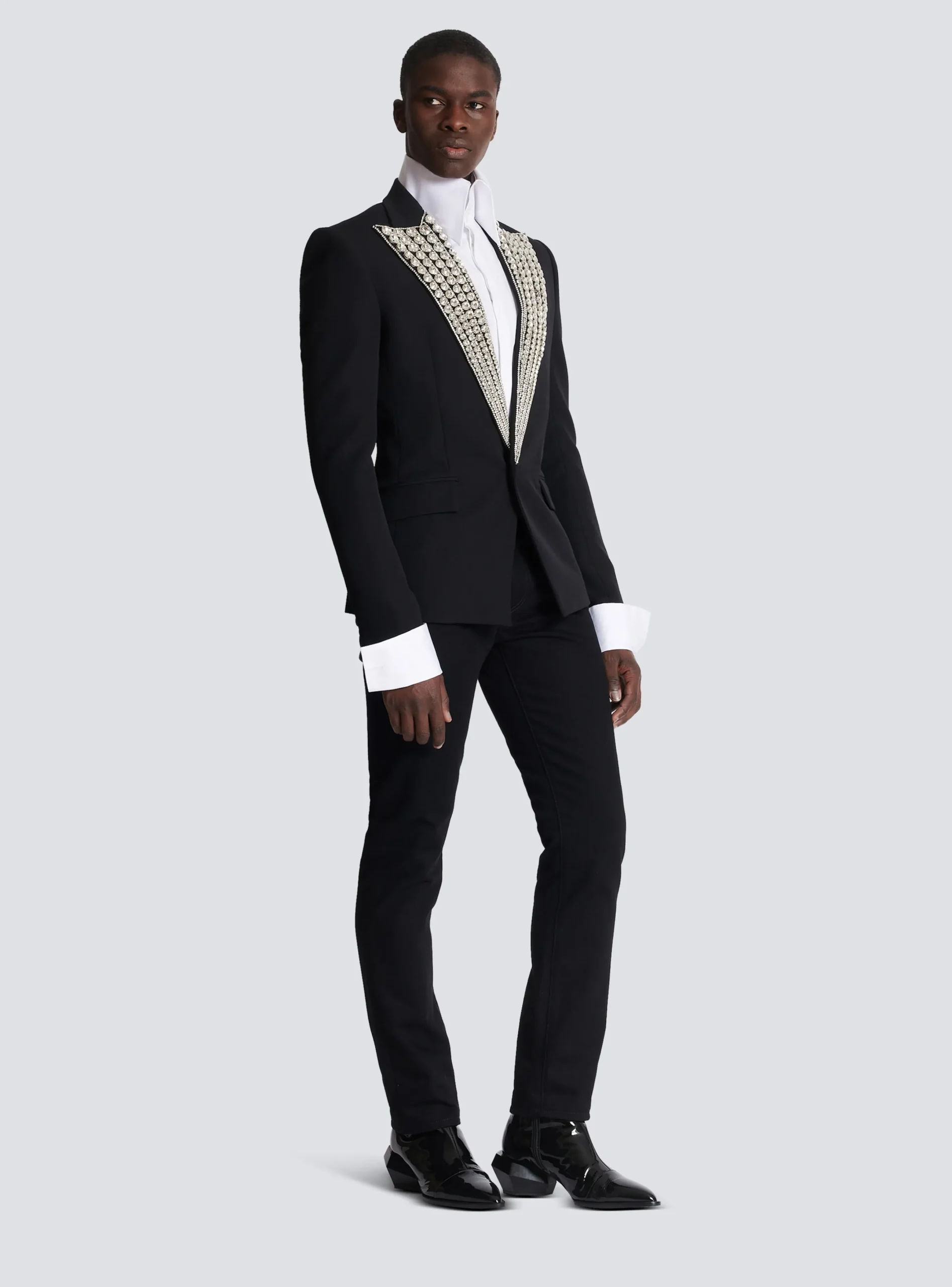 Sale Jacket With Crystal-embellished Collar Jackets And Blazers