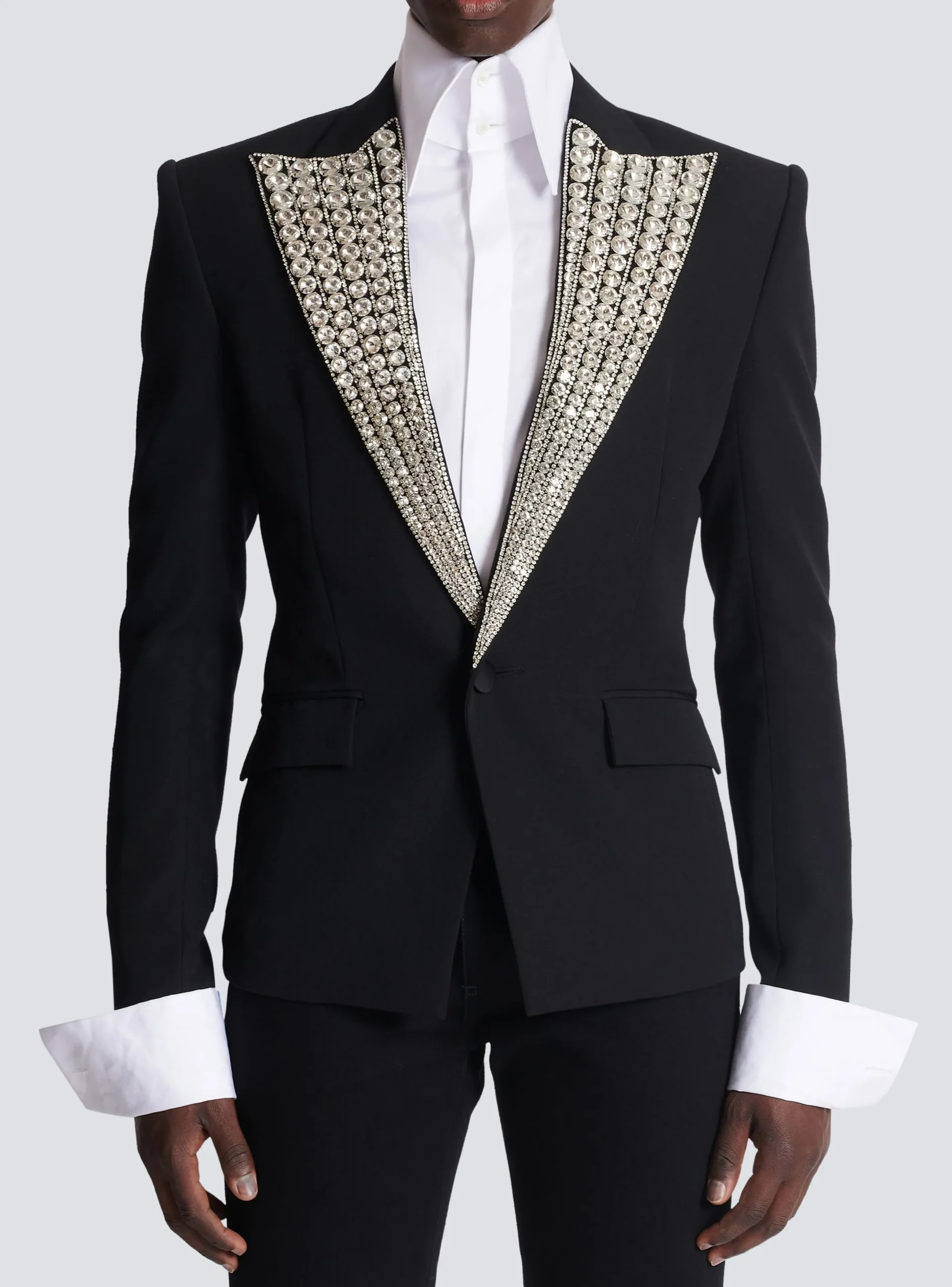 Sale Jacket With Crystal-embellished Collar Jackets And Blazers