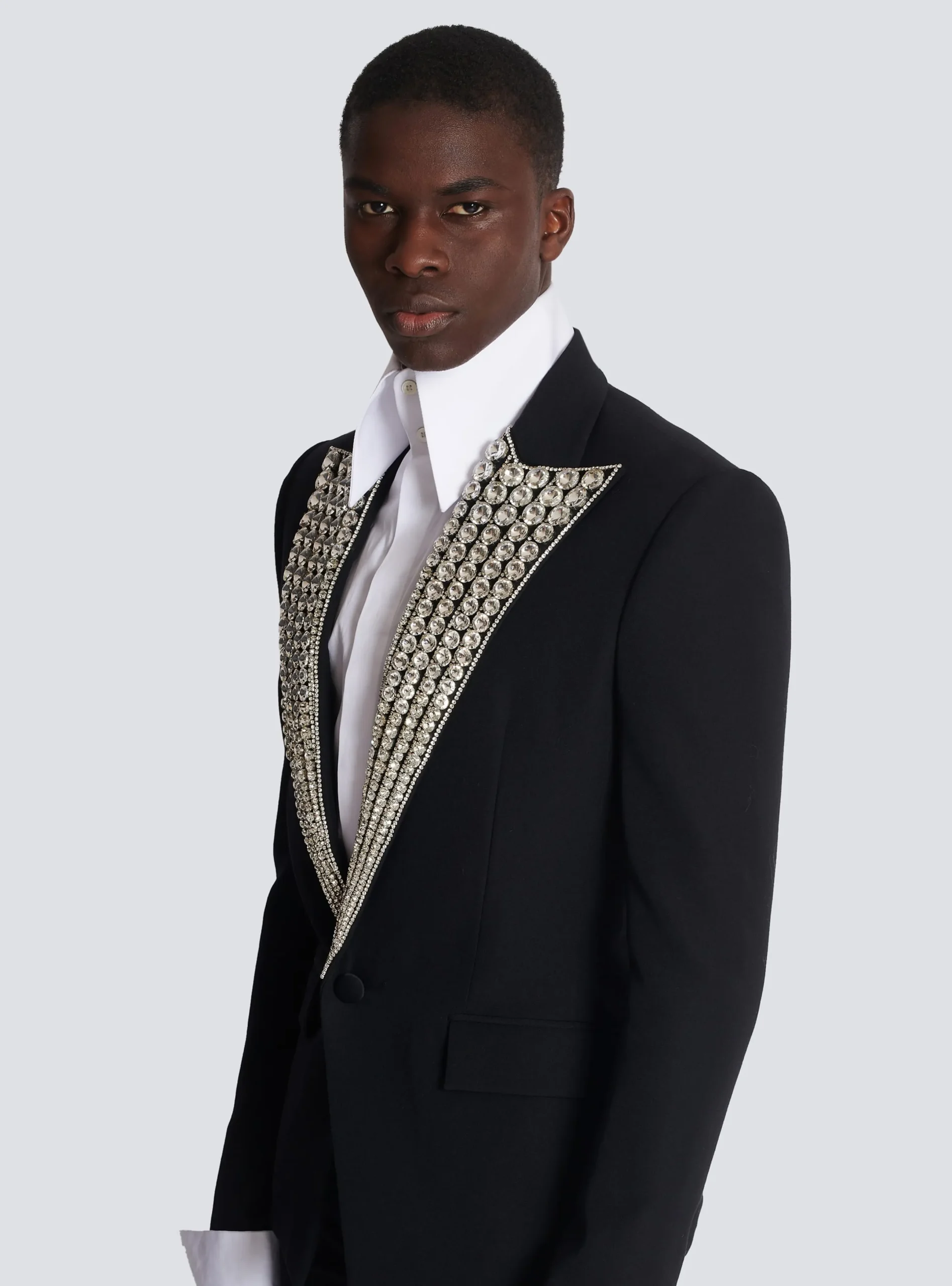 Sale Jacket With Crystal-embellished Collar Jackets And Blazers