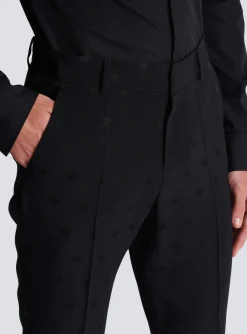 Online Jacquard Crepe Trousers With Stars Trousers And Shorts