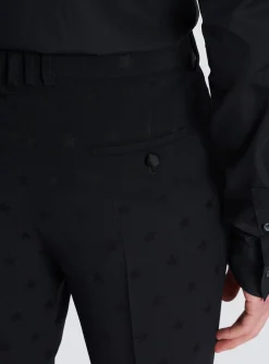 Online Jacquard Crepe Trousers With Stars Trousers And Shorts