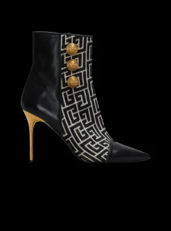 Cheap Jacquard Monogram And Leather Roni Ankle Boots Women Boots