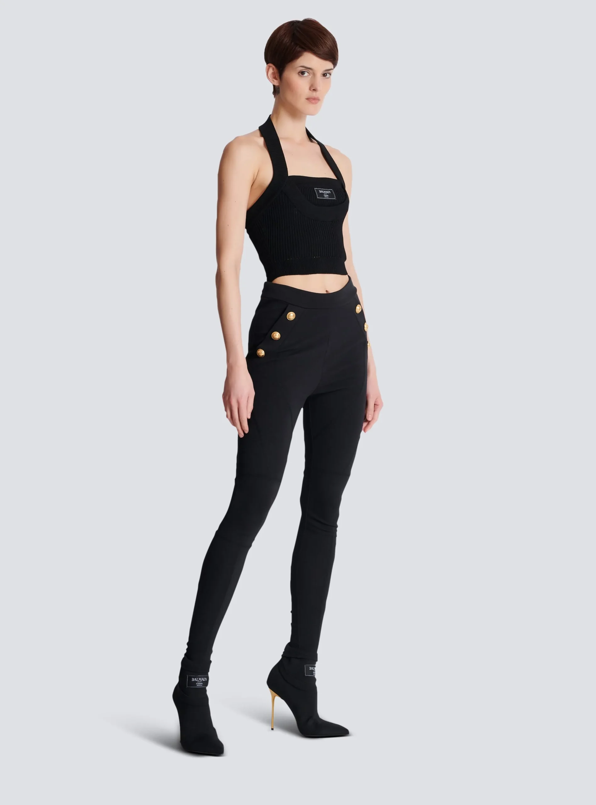 New Jersey Leggings With 6 Buttons Women Trousers And Shorts