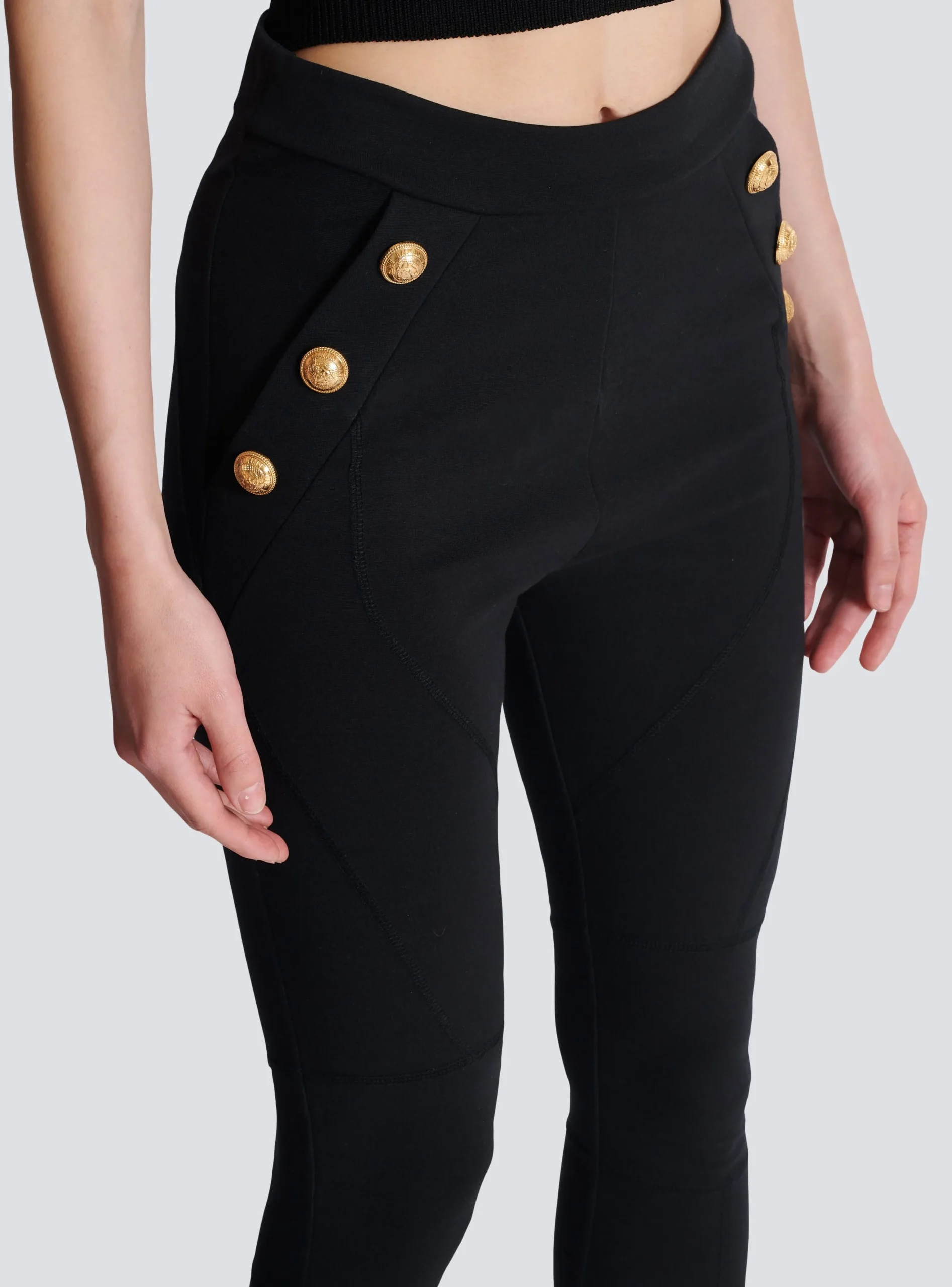 New Jersey Leggings With 6 Buttons Women Trousers And Shorts