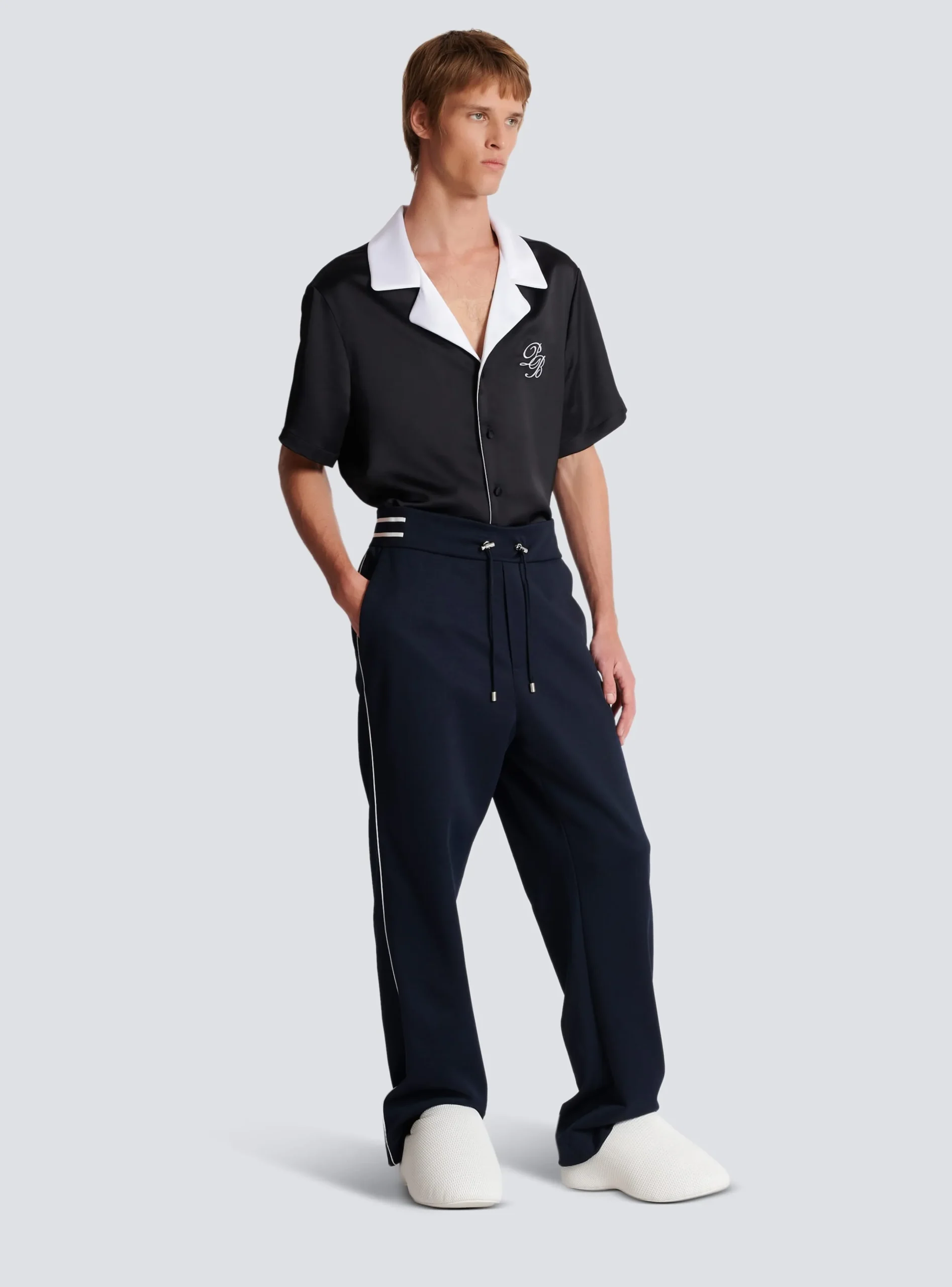 Shop Joggers With PB Signature Badge Trousers And Shorts