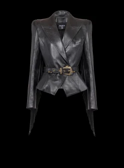 Discount Jolie Madame Fringed Leather Jacket Women Jackets And Blazers