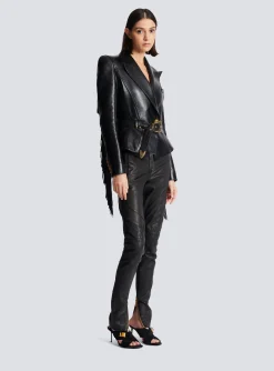 Discount Jolie Madame Fringed Leather Jacket Women Jackets And Blazers