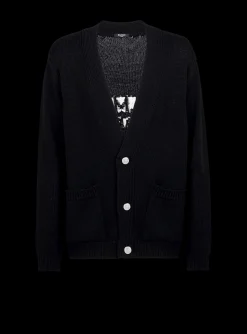 Shop Knit Cardigan With Logo Knitwear